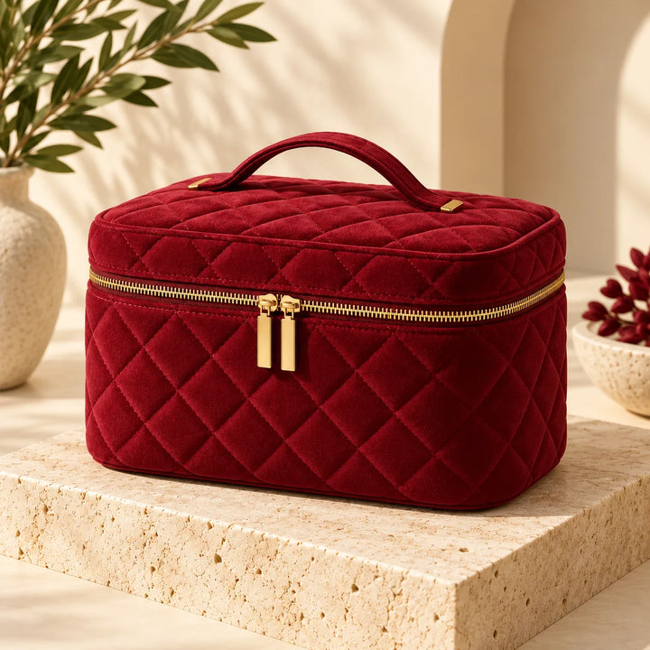 Trendora Quilted Cosmetic Bag